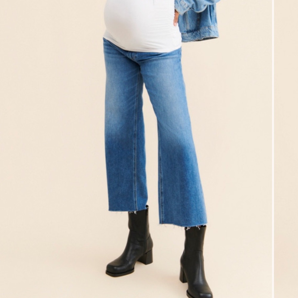 Maternity Wide Leg PAIGE Jeans - Size 34